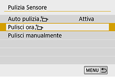 Modalità pulizia sensore 400x279